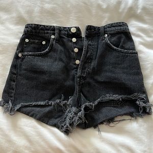 zara denim shorts